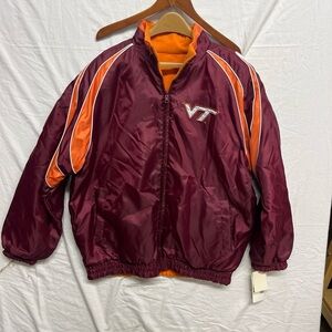 Virginia Tech Hokies Large Reversible Jacket New with tags